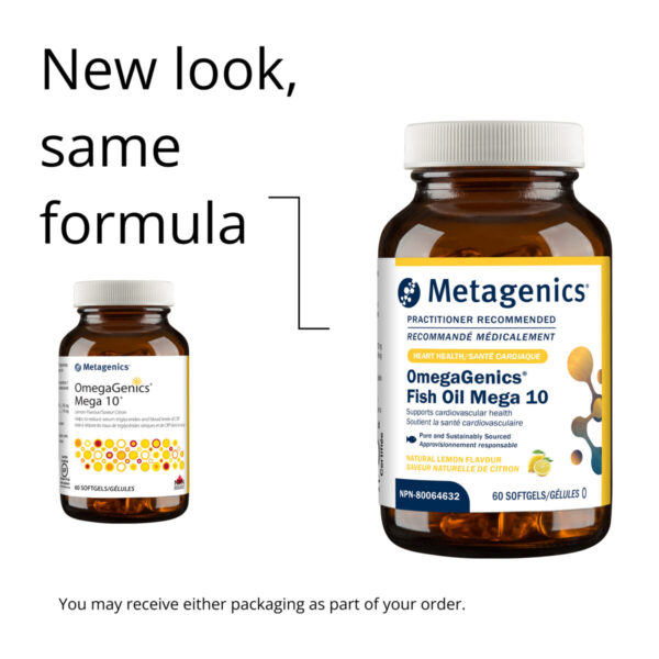 Metagenics OmegaGenics Fish Oil Mega 10 | MEGACAN | 60 Softgels