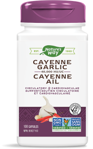 Nature's Way 32004 Cayenne-Garlic 40,000 HU 100 Capsules Canada