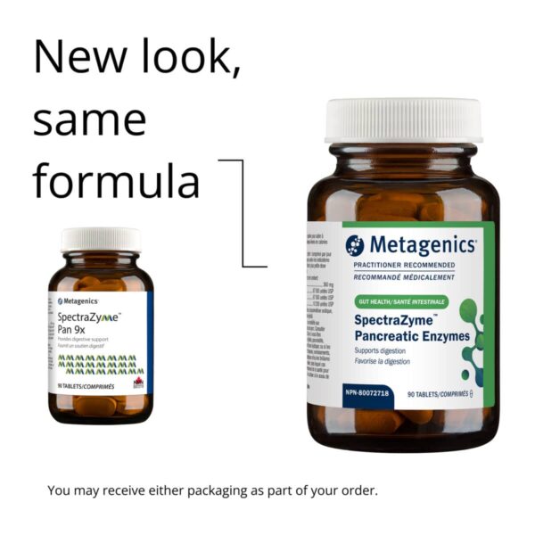 Metagenics SpectraZyme Pancreatic Enzymes (Previously Pan 9x) | SPPANCAN | 90 Tablets