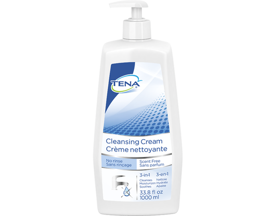 TENA Cleansing Cream Pump Bottle | 64435 | 1000 ml | 1 Item