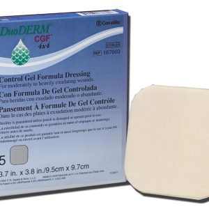 Convatec 187660 | DuoDERM CGF (Control Gel Formula) Hydrocolloid Dressing | 10cm x 10cm | Box of 5