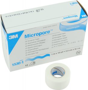 3M 1530-1 | Micropore Surgical Tape | 1" x 10 Yards | White | Box of 12