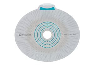 Coloplast 10566 | SenSura® Mio Flex Skin Barrier | Non-Convex | Pre-Cut 28mm | Coupling Red 50mm | Box of 10