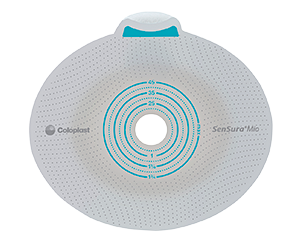 Coloplast 10551 | SenSura Mio Flex Non-Convex Skin Barrier | Cut-to-Fit 10mm - 33mm | Coupling Green 35mm | Box of 10