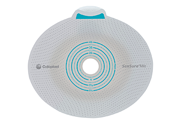 Coloplast 10571 | SenSura® Mio Flex Non-Convex Skin Barrier | Cut-to-Fit 10mm - 68mm | Coupling Yellow 70mm | Box of 10