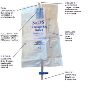 Salts Argyle Medical SALT ZL0400 - Confidence Gold Night Drainage Bag
