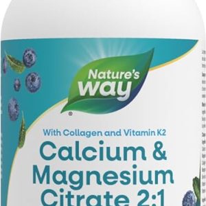 Nature's Way Calcium & Magnesium Citrate 2:1 with Vitamin K2 & Collagen, Blueberry | 10467 | 500 ml liquid