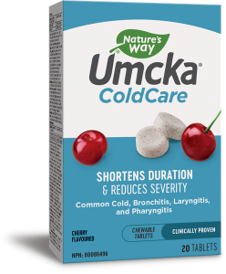 Nature's Way 10210 Umcka® ColdCare, Chewable Tablets, Cherry