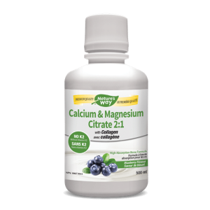 Nature's Way 11554 Calcium & Magnesium Citrate 21 with Collagen, Blueberry 500 ml Canada