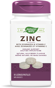 Nature's Way 30539 Zinc with Echinacea & Vitamin C 60 Lozenges