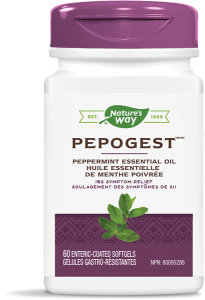 Nature's Way 30654 Pepogest™, Peppermint Essential Oil 60 Softgels Canada