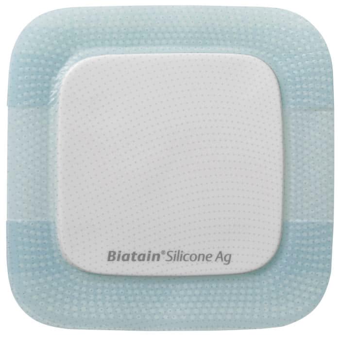 Coloplast 39638 | Biatain® Silicone Ag | 5" x 5" | Box of 5