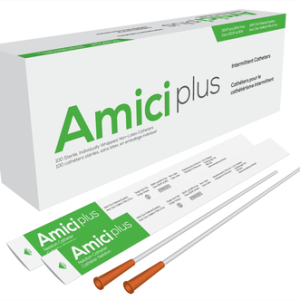 Amici 5916 | Plus Male Intermittent Catheters | Smooth Low-Profile Eyelets | 16 Fr | Box of 100