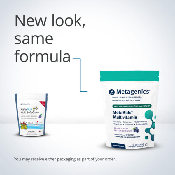 Metagenics MetaKids Multivitamin | Grape | MULTIKIDCAN | 60 Soft Chews