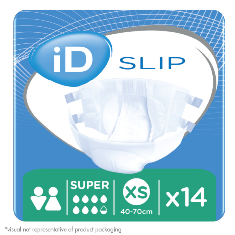 iD Slip Super | X-Small 16" - 28" | 5630075140 | 12 Bags of 14