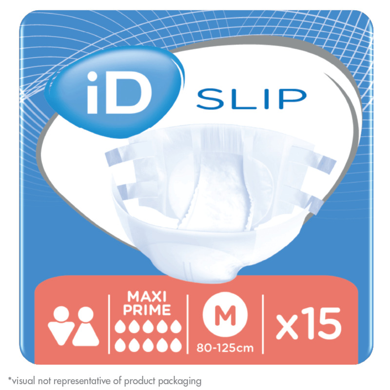 iD Slip Maxi Prime | Medium 31" - 49" | 56302100150 | 4100ml | 3 Bags of 15