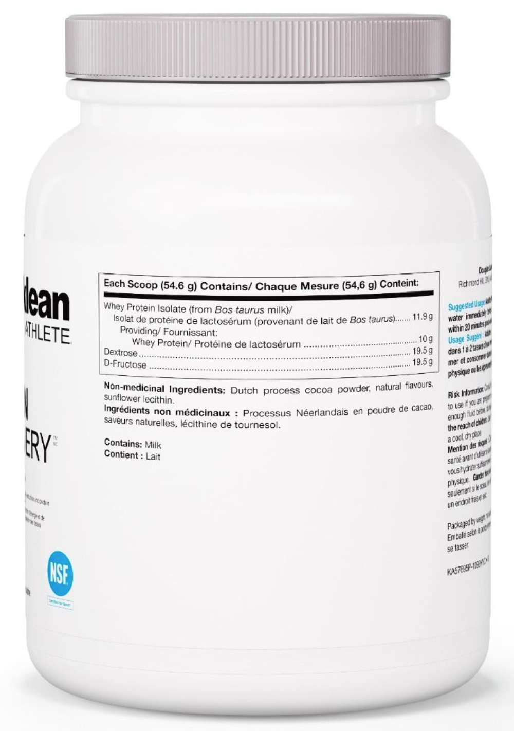 Klean Recovery Milk Chocolate Flavour 1138 G Powder Inner Good Canada