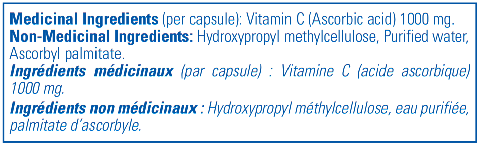 Pure Encapsulations Ascorbic Acid Capsules Ingredients InnerGood Canada