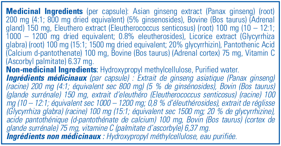 Pure Encapsulations ADR Formula Ingredients Canada