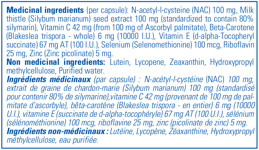 Pure Encapsulations AntiOxidant Formula Ingredients InnerGood Canada
