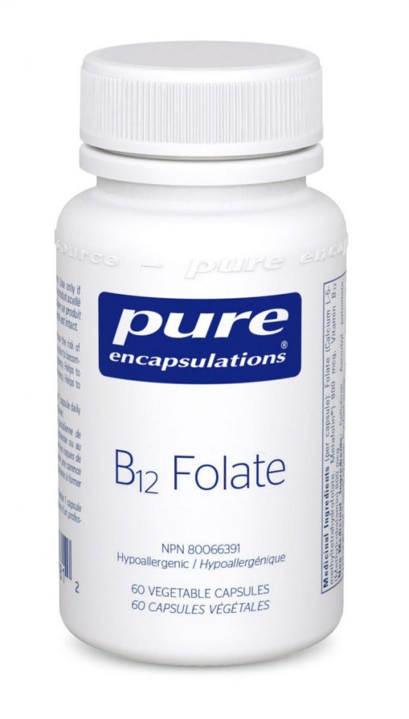 Pure Encapsulations B12 Folate 60 vegetable capsules Inner Good Canada