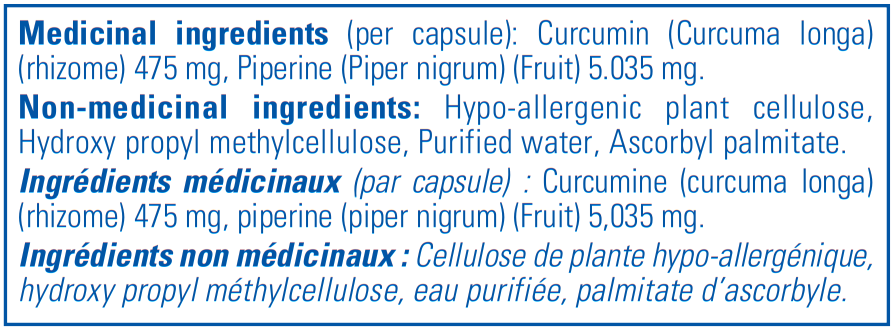Pure Encapsulations Curcumin 500 Ingredients InnerGood Canada