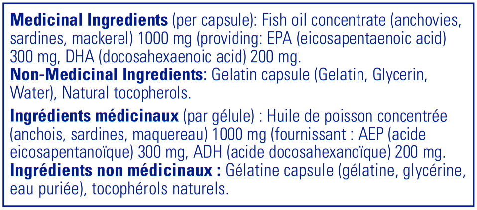 Pure Encapsulations EPA DHA Essentials Ingredients InnerGood Canada