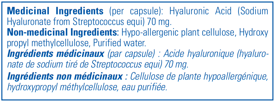 Pure Encapsulations Hyaluronic Acid Ingredients InnerGood Canada