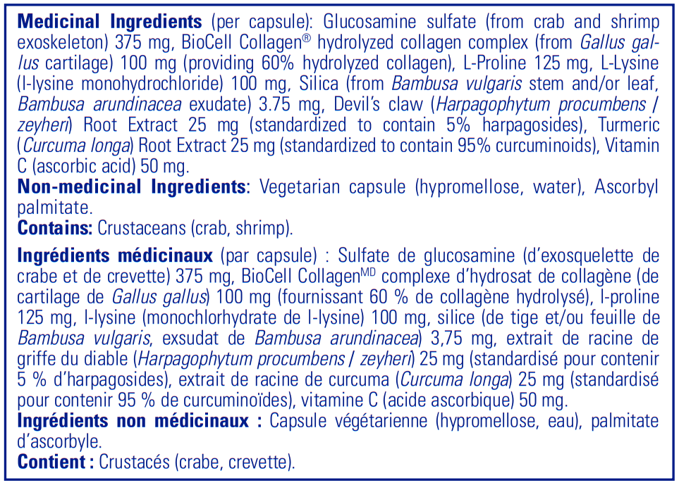 Pure Encapsulations Ligament Restore Ingredients InnerGood Canada