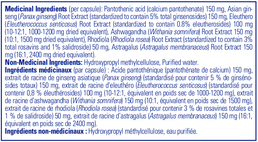 Pure Encapsulations Phyto-ADR Ingredients Canada