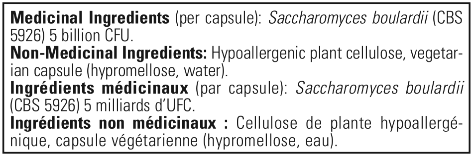Pure Encapsulations Saccharomyces boulardii Ingredients Canada