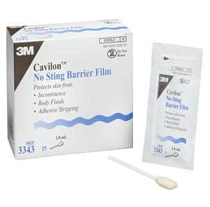 3M 3343 | Cavilon™ No Sting Barrier Film Swabsticks | 1ml | Box of 25