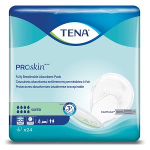 TENA ProSkin Night Super Large Absorbent Pads | Fully Breathable | 62718 | 2 Bags of 24