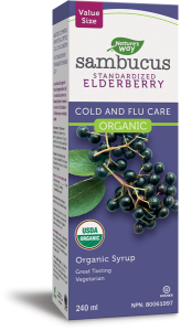 Nature’s Way Sambucus Organic Elderberry Cold & Flu Syrup | 12746 | 240 ml