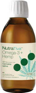 NutraTiva 13103 Omega-3 + Hemp Oil, Chocolate Mint 200 ml Canada