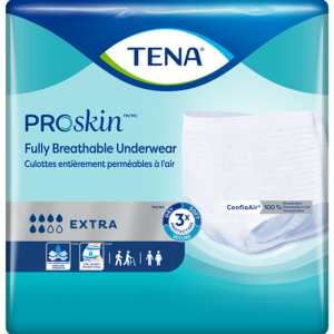 TENA Extra Protective Underwear | Medium 34"- 44" | White | 72232 | 4 Bags of 16