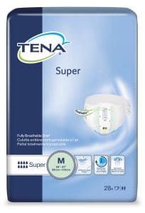 TENA 67401 | Super Briefs | Medium 34" - 47" | 2 Bags of 28