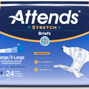 Attends Stretch Briefs | Large/X-Large 40" - 70" | DDSLXL | 4 Bags of 24