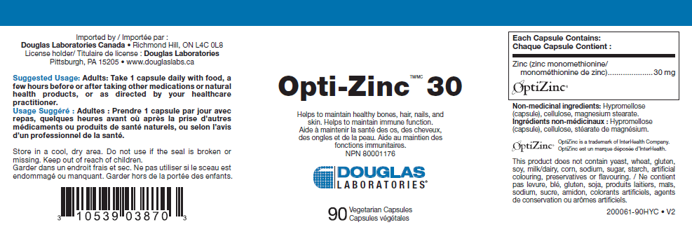 Opti-Zinc 30 Ingredients