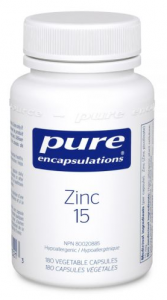 Pure Encapsulations Zinc 15 180 Veg Capsules Canada