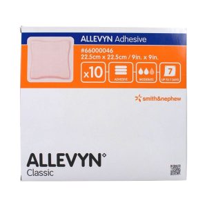ALLEVYN Ag Adhesive Foam Dressing | Smith & Nephew | 66000046 | 22.5cm x 22.5cm | Box of 10