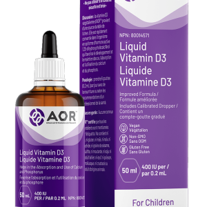 AOR Vitamin D3 Liquid (Child) | 50 ml | InnerGood.ca | Canada