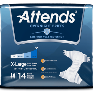 Attends Briefs with Overnight Protection | X-Large 58" - 63" | DDEW40 | 4 Bags of 14