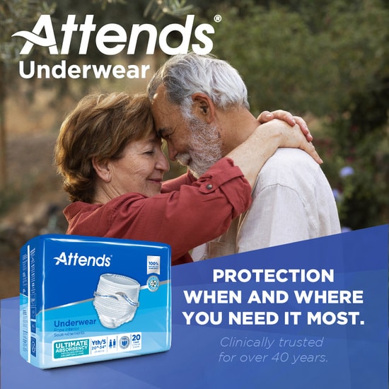 Attends Underwear Ultimate Absorbency, Small/Youth