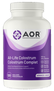 AOR All-Life Colostrum | 120 Vegi-Caps | InnerGood.ca | Canada