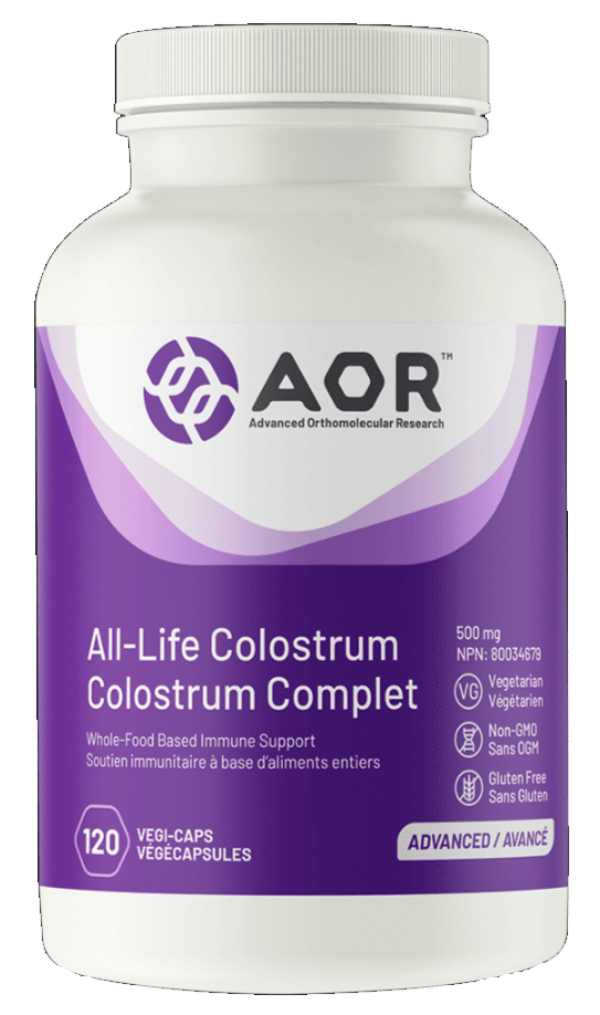 AOR All-Life Colostrum | 120 Vegi-Caps | InnerGood.ca | Canada