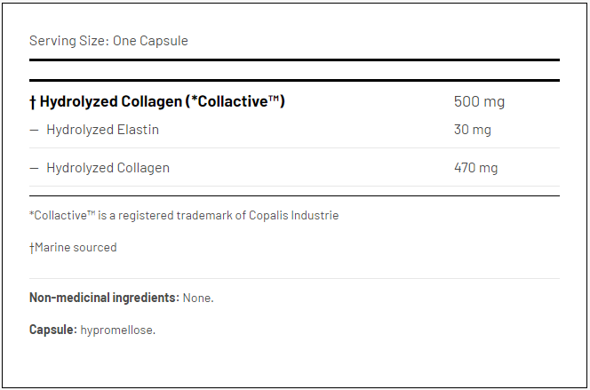 AOR Collagen Lift Ingredients Canada