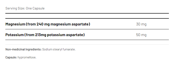 AOR Magnesium Potassium Aspartate | InnerGood.ca | Canada