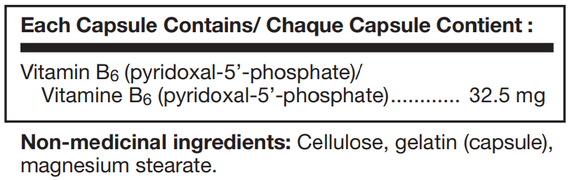 Douglas Labs Pyridoxal-5-Phosphate | 60 Capsules | InnerGood | Canada
