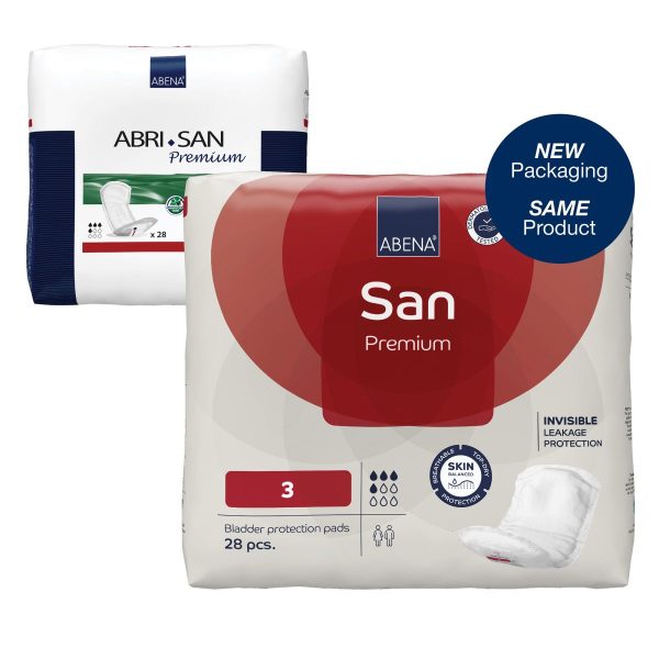 Abena San 3 Bladder Protection Pads 4.3" x 12.9" | 500ml | 1000021304 | 7 bags of 28